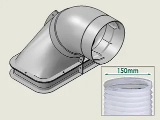 Adaptateur sortie de climatiseur Gaine Ø150 mm