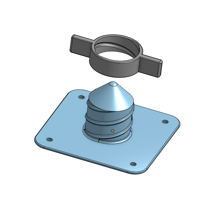 Hold Down Post for Bird Feeder Tray (Planter Saucer) by kaje Download