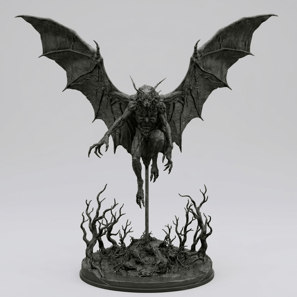 Paranormal Mystery Art - West Virginia Mothman