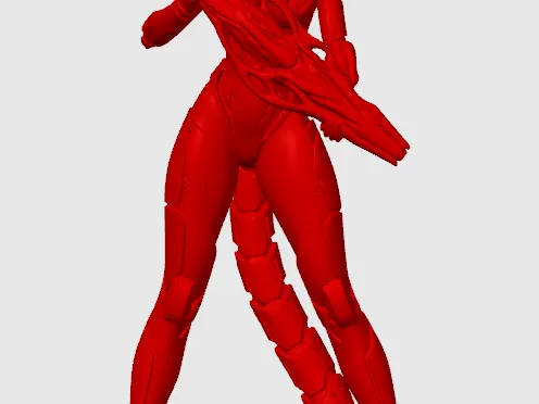 Cyber cat-girl figurine 53