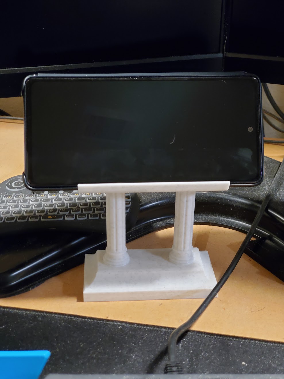 Marble Column Phone Stand