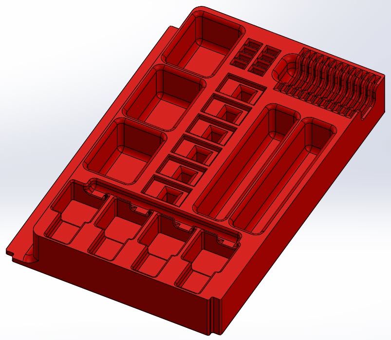AMS Drawer Organization Insert (For Tabletop**) 3D model thumbnail