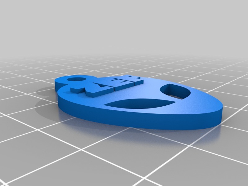 Miniatura 2 do modelo 3D Alien zef keychain
