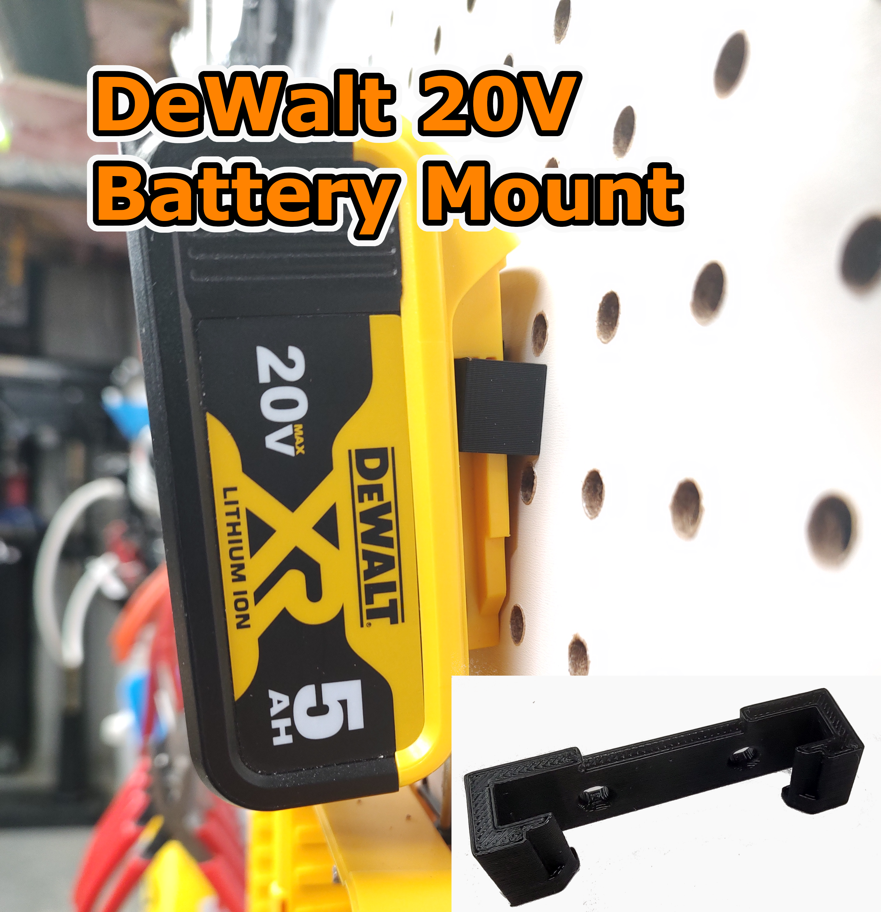 DeWalt 20V Battery Mount Bracket (small)