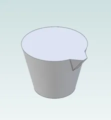 Airbrush Paint Mixing & Pour Cup (Vase or solid for vacuform) by Ecclectic, Download free STL model