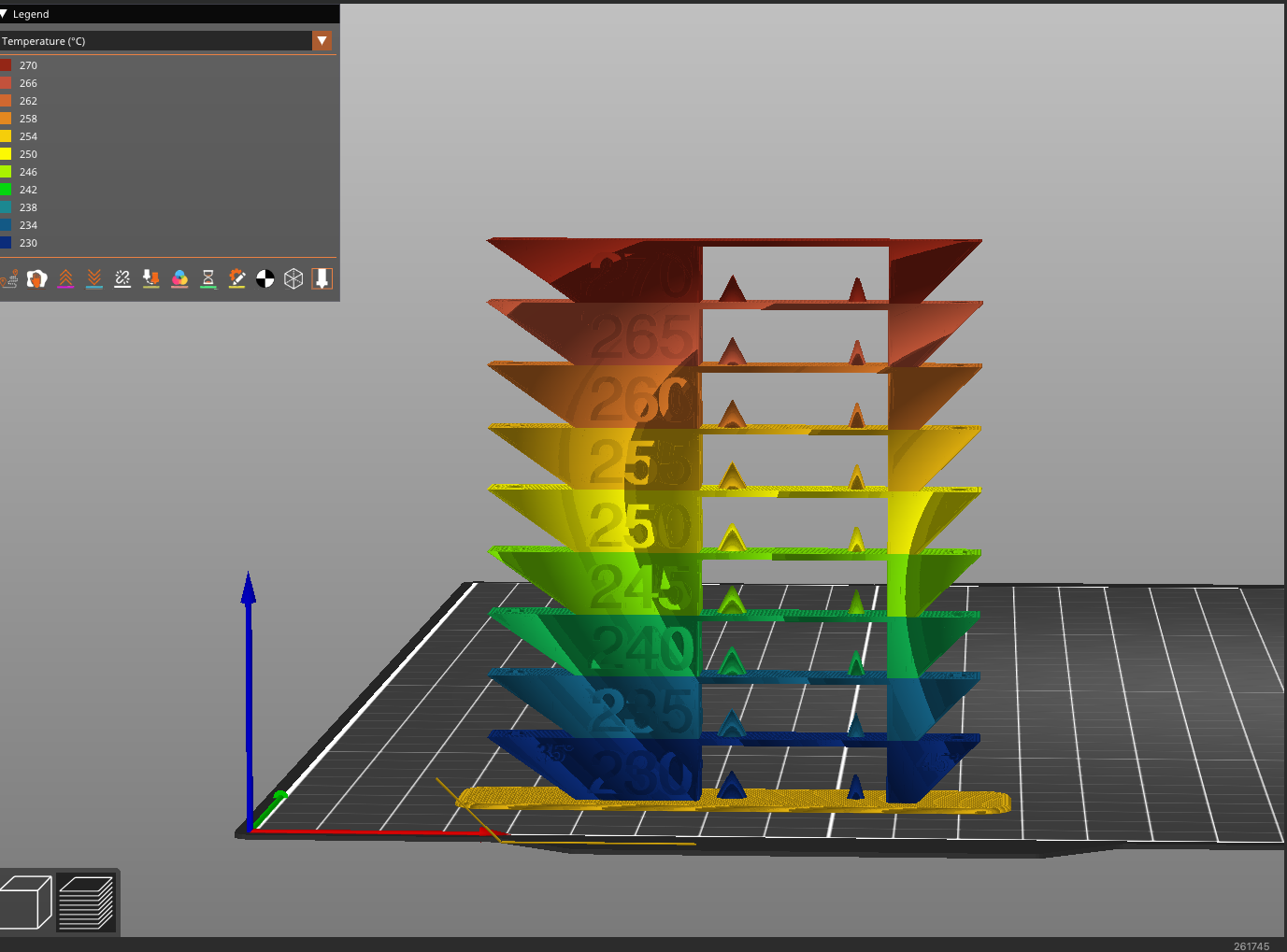 Prusa XL Temp Tower for PLA, PETG, ABS
