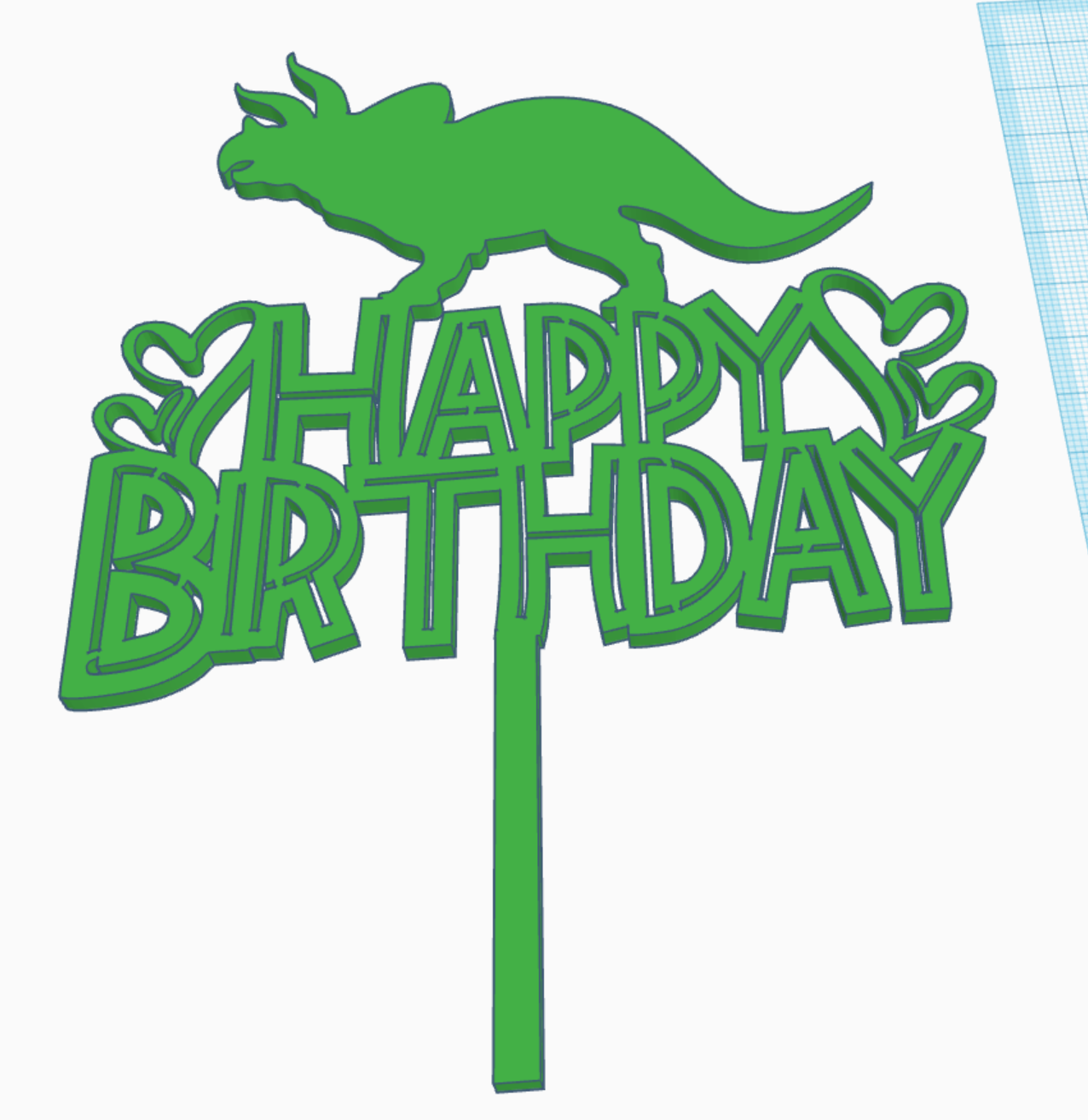 Happy Birthday Triceratops Dino Dinosaur