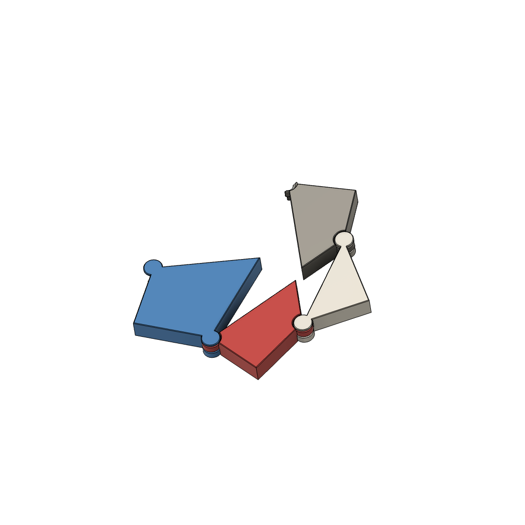 Hinged transformation between a triangle and a square