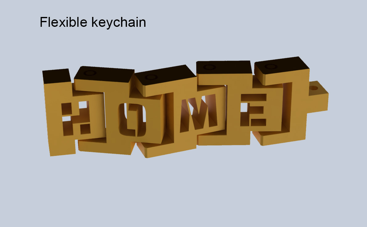 Flexible keychain / Llavero flexible
