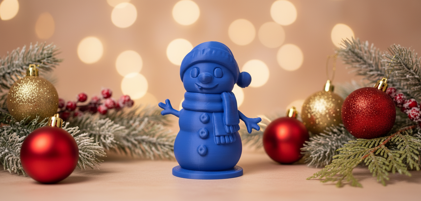 Smiling Snowman with Hat and Scarf Christmas Toy