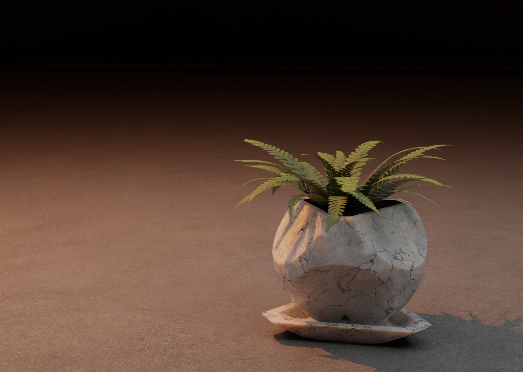 Square on Tip with Sphere Intersection Planter
