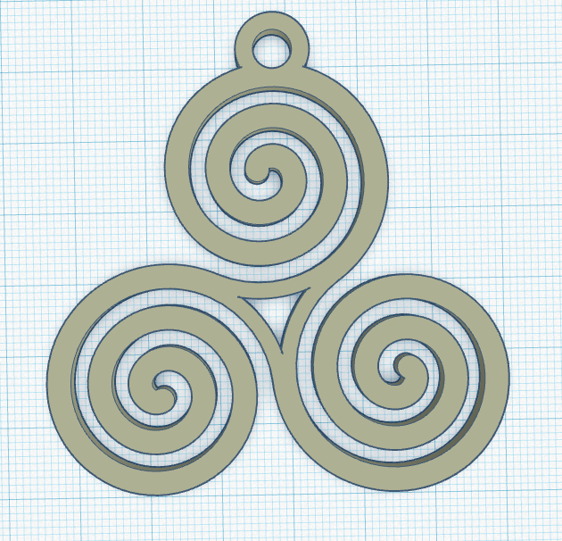 tri spiral earing