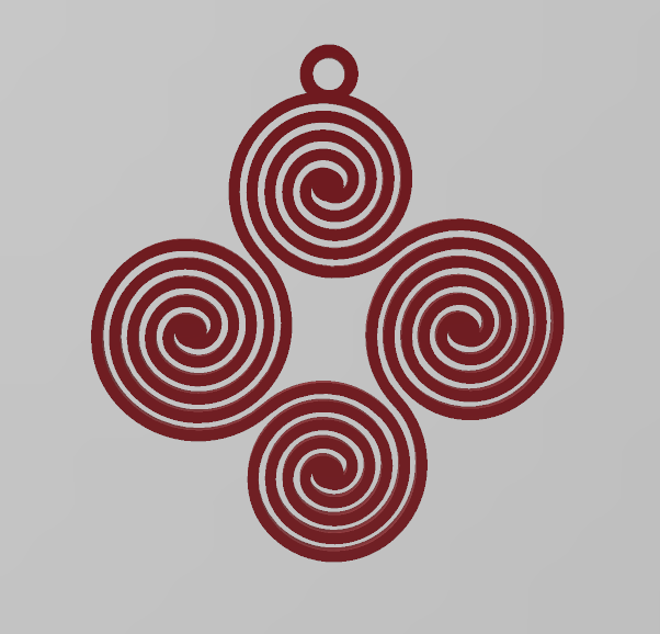 quad spiral earing