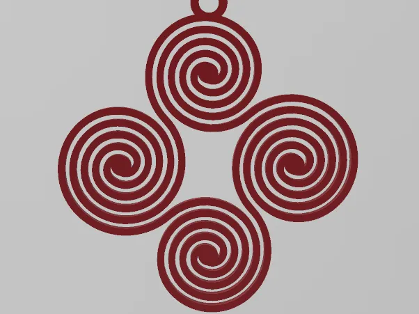 quad spiral earing