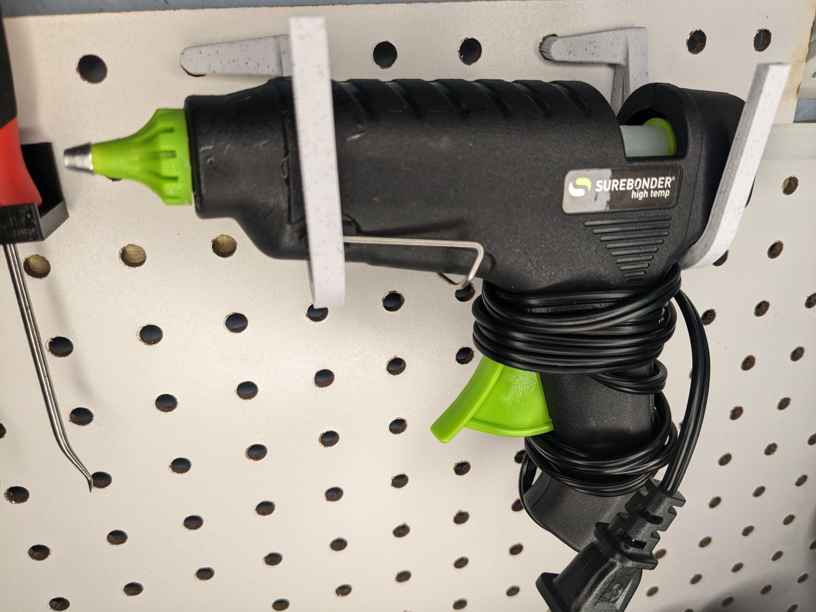 Hot Glue Gun Holder for Pegboard by Illiterate Chicken Download free