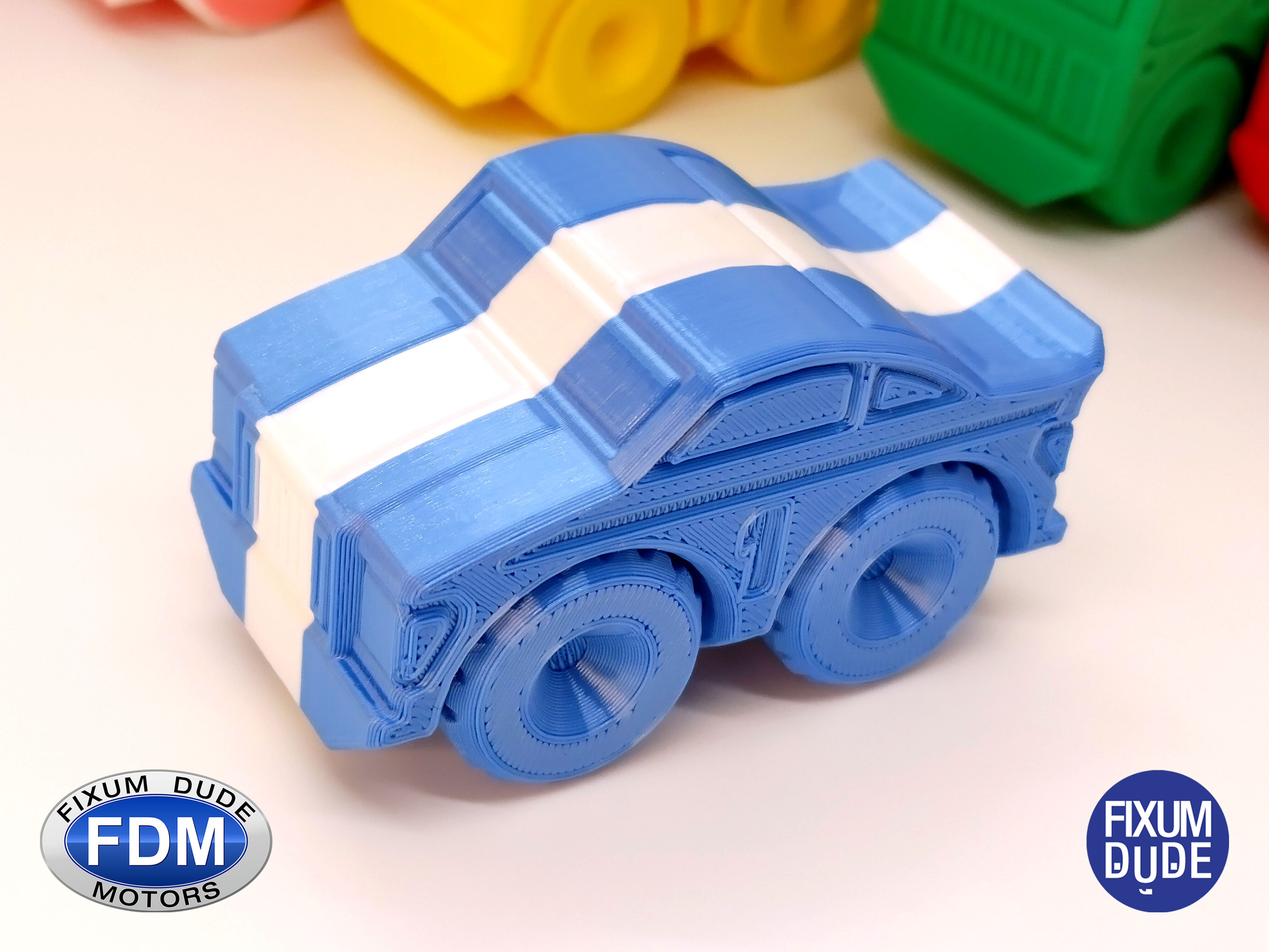 Fixum Dude Motors Print in Place Racecar