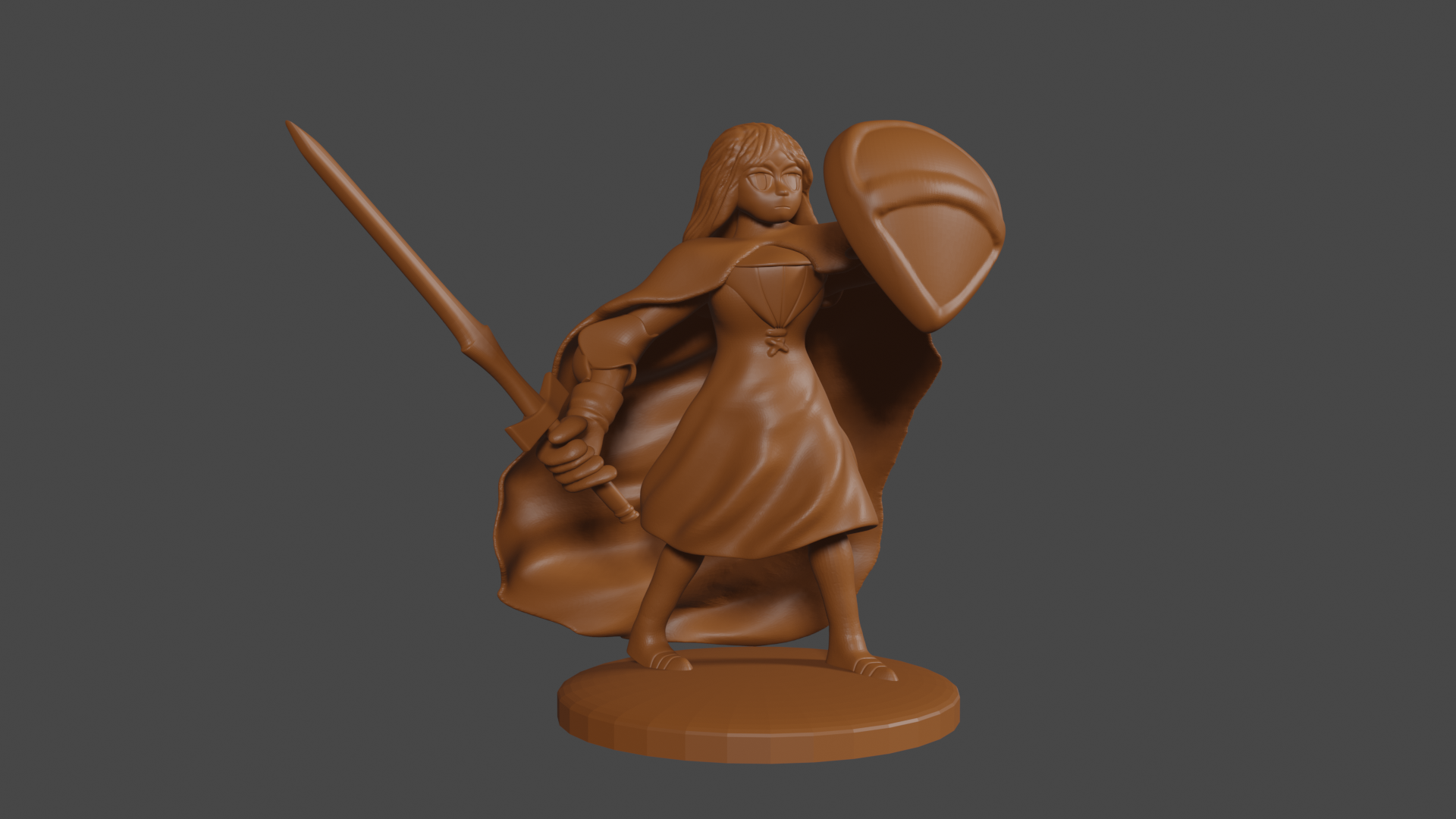 Final Fantasy Tactics inspired, Female Knight, Tabletop DnD miniature