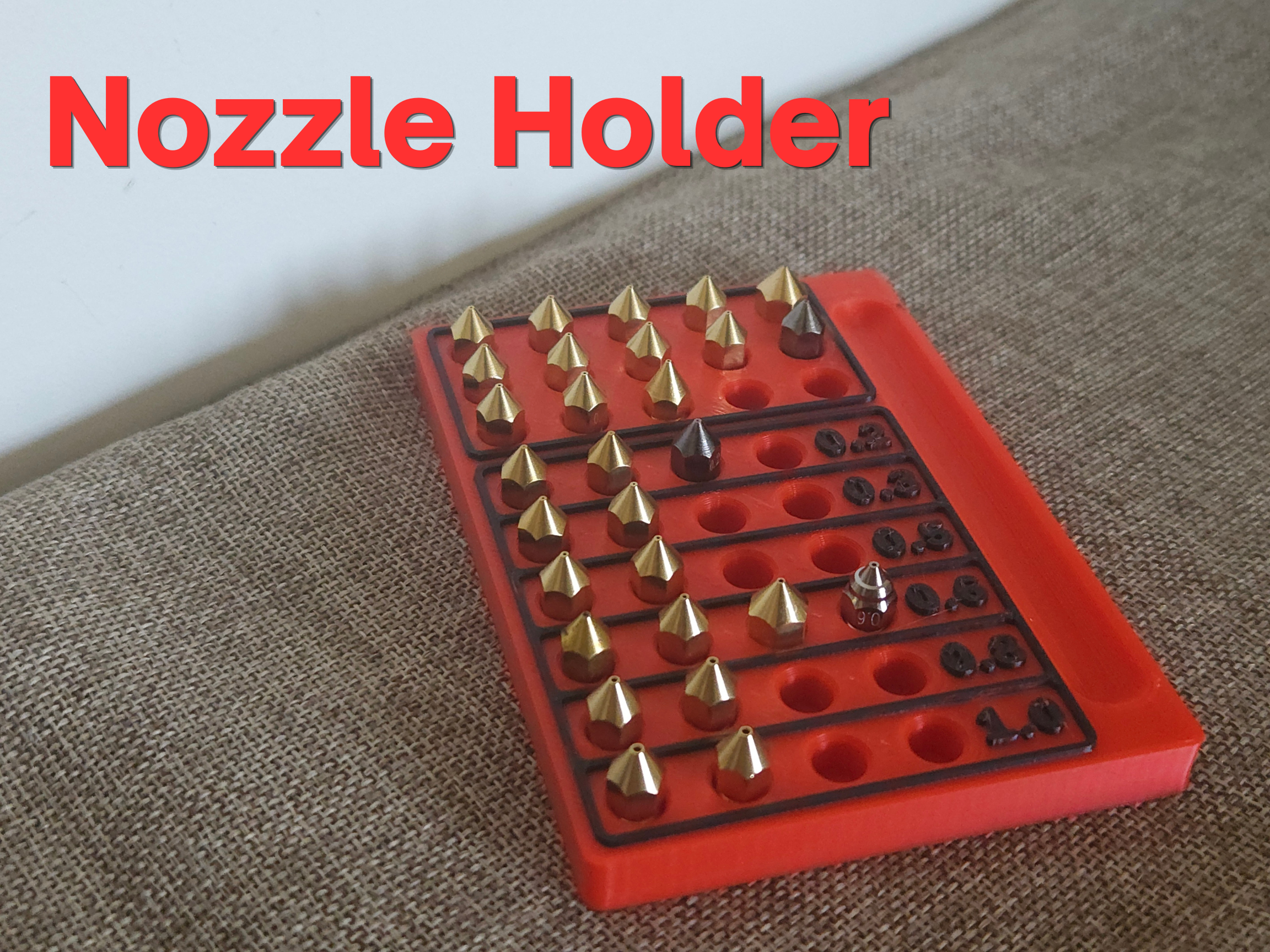MK8 / CHT Nozzle Holder (Multi-Size Organizer)