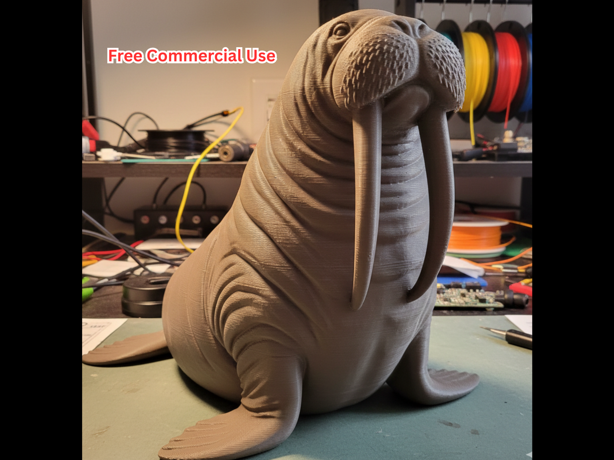 Semi-Realistic Walrus Statue