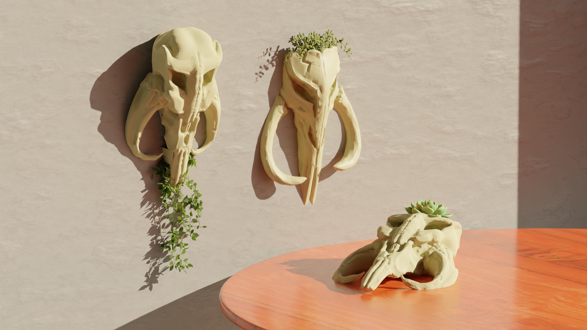 Mythosaur Skull (The Mandalorian) - Star Wars Pot Plant Set 3D model thumbnail