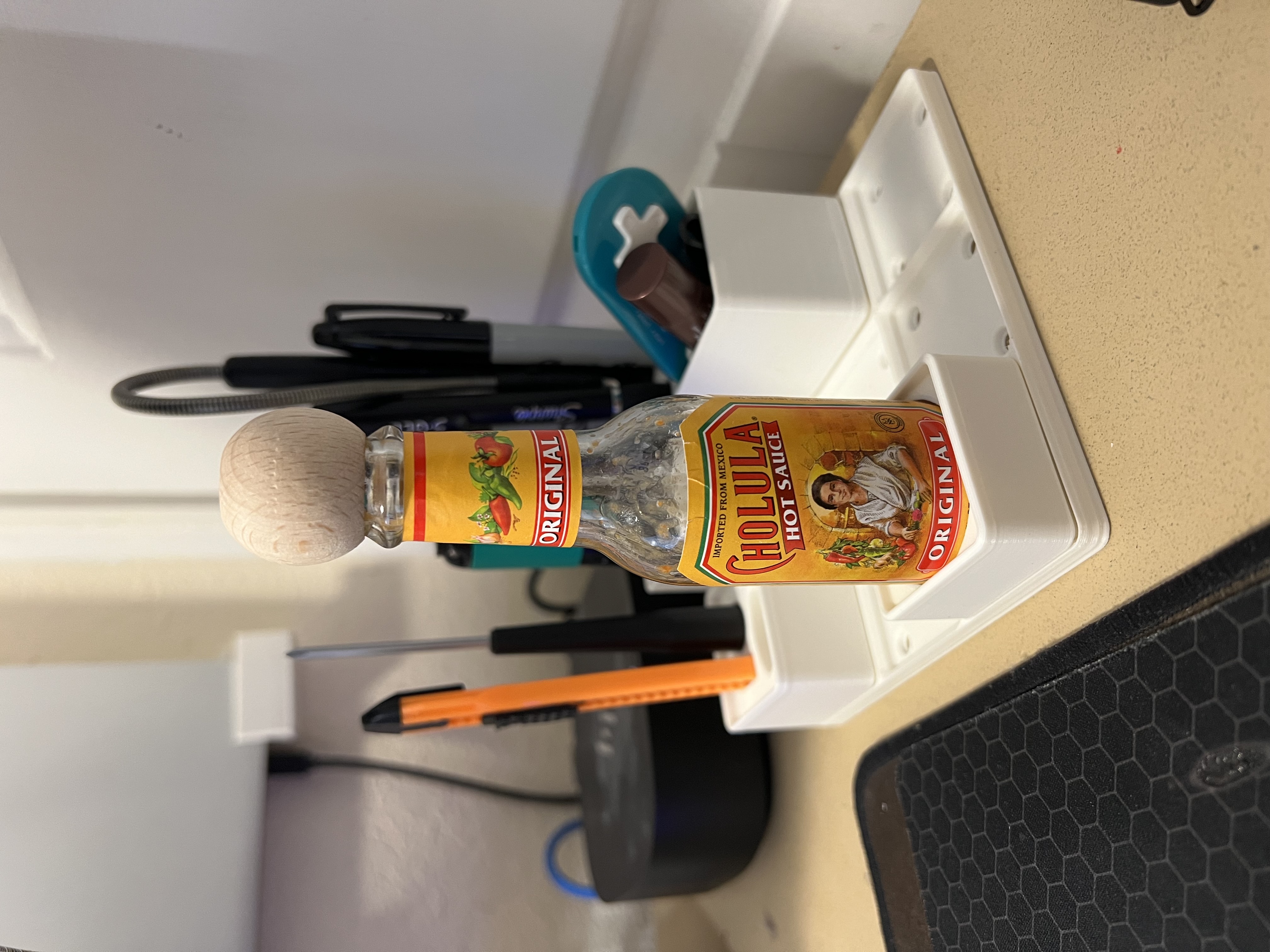 Gridfinity Cholula Bottle Holder