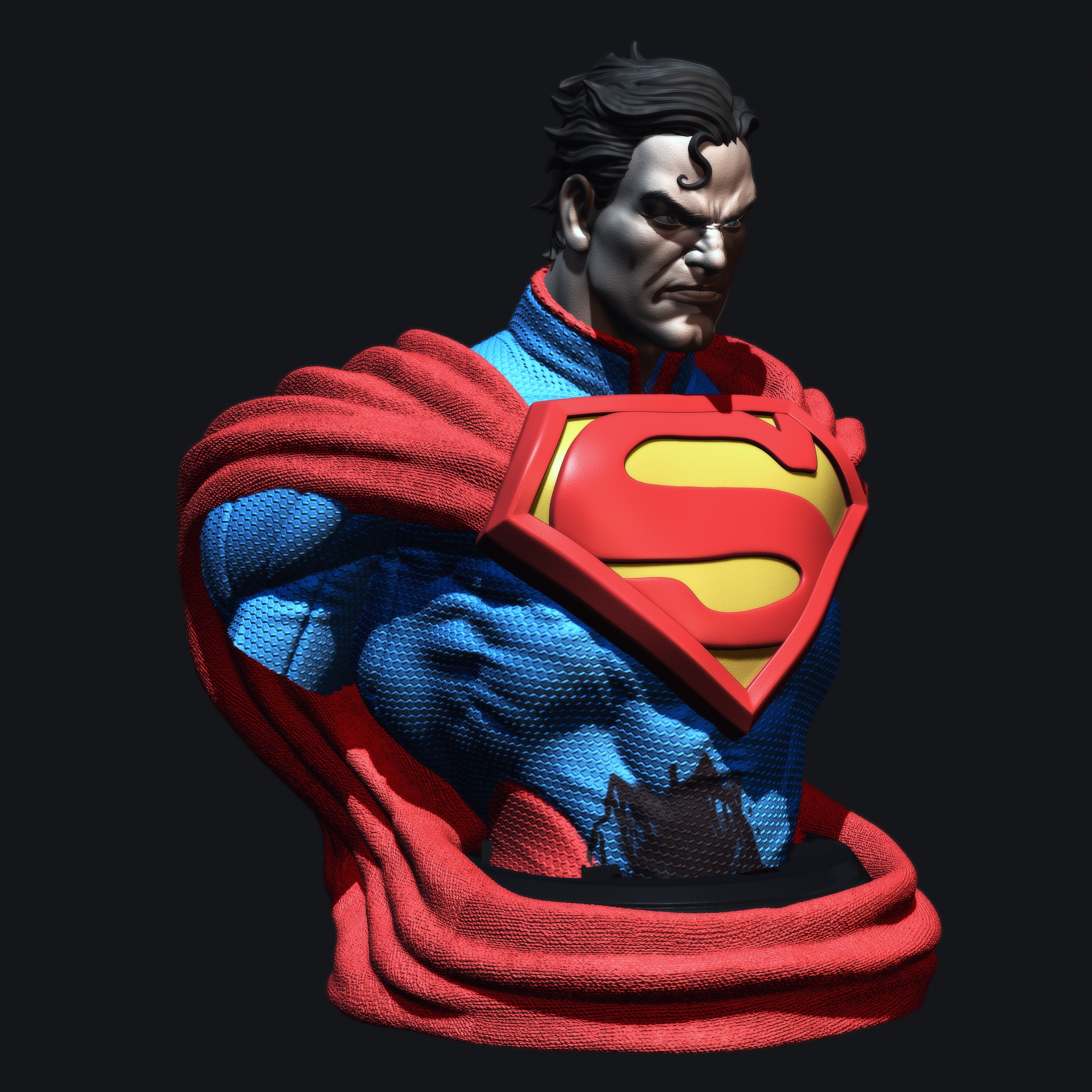 Bust Superman kills The Joker Injustice League STL for 3d printing by CG Pyro fanarts