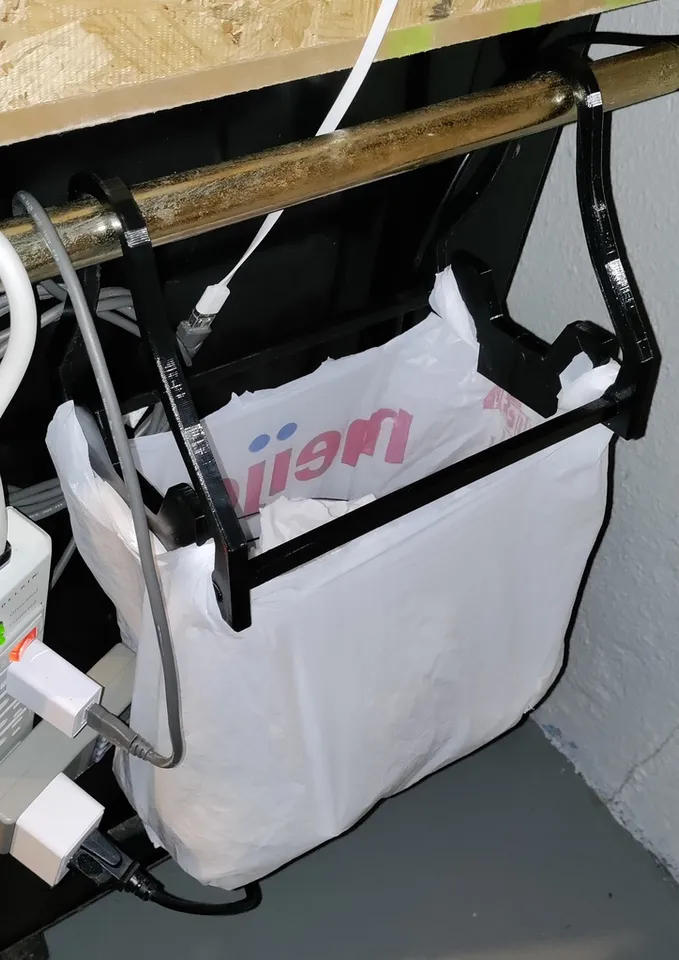 Trash Can Paper Grocery Bag Holder by Teraflop, Download free STL model