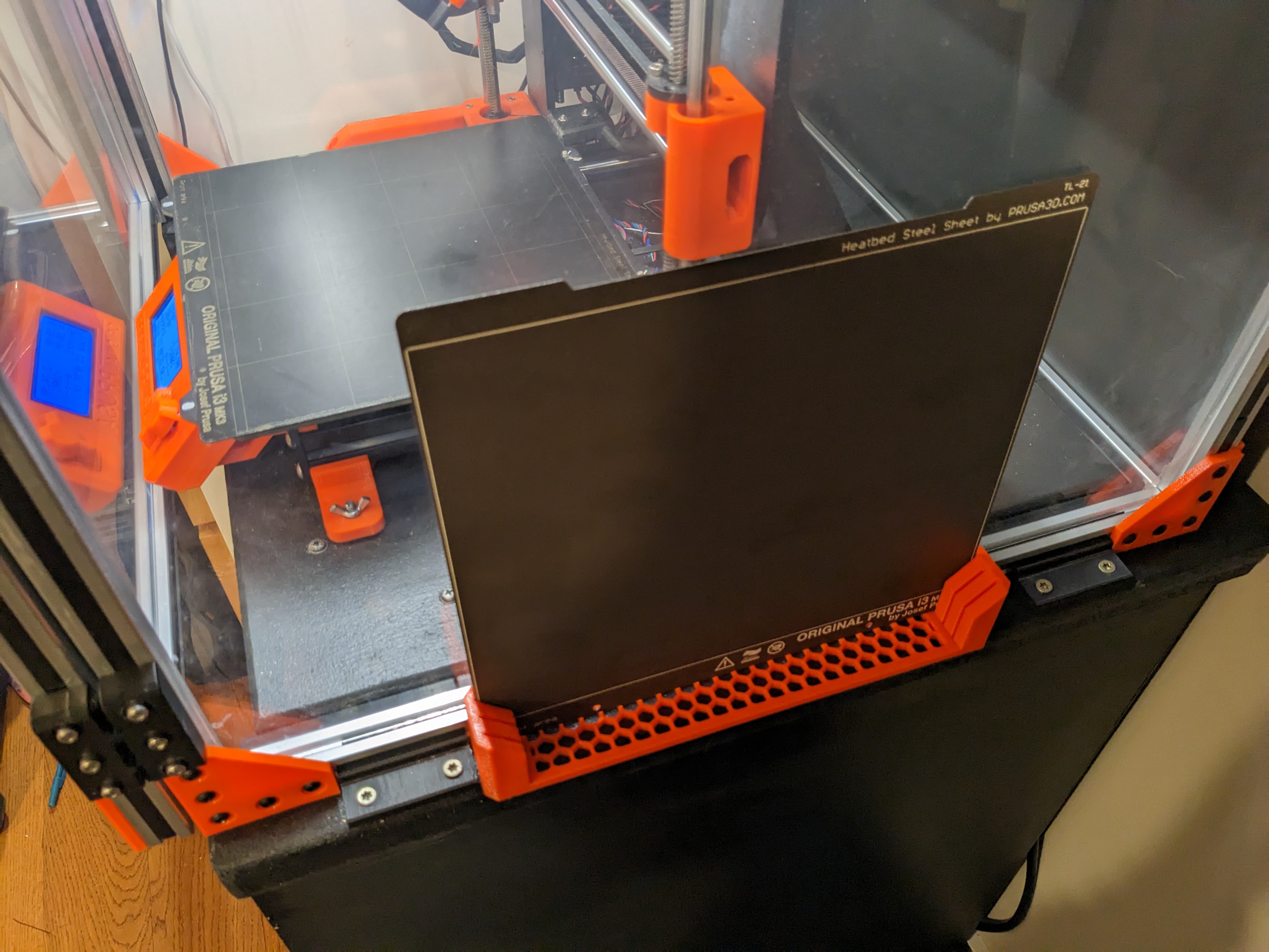 Steel Sheet Holder for 2020 Aluminum Extrusion 3D model thumbnail