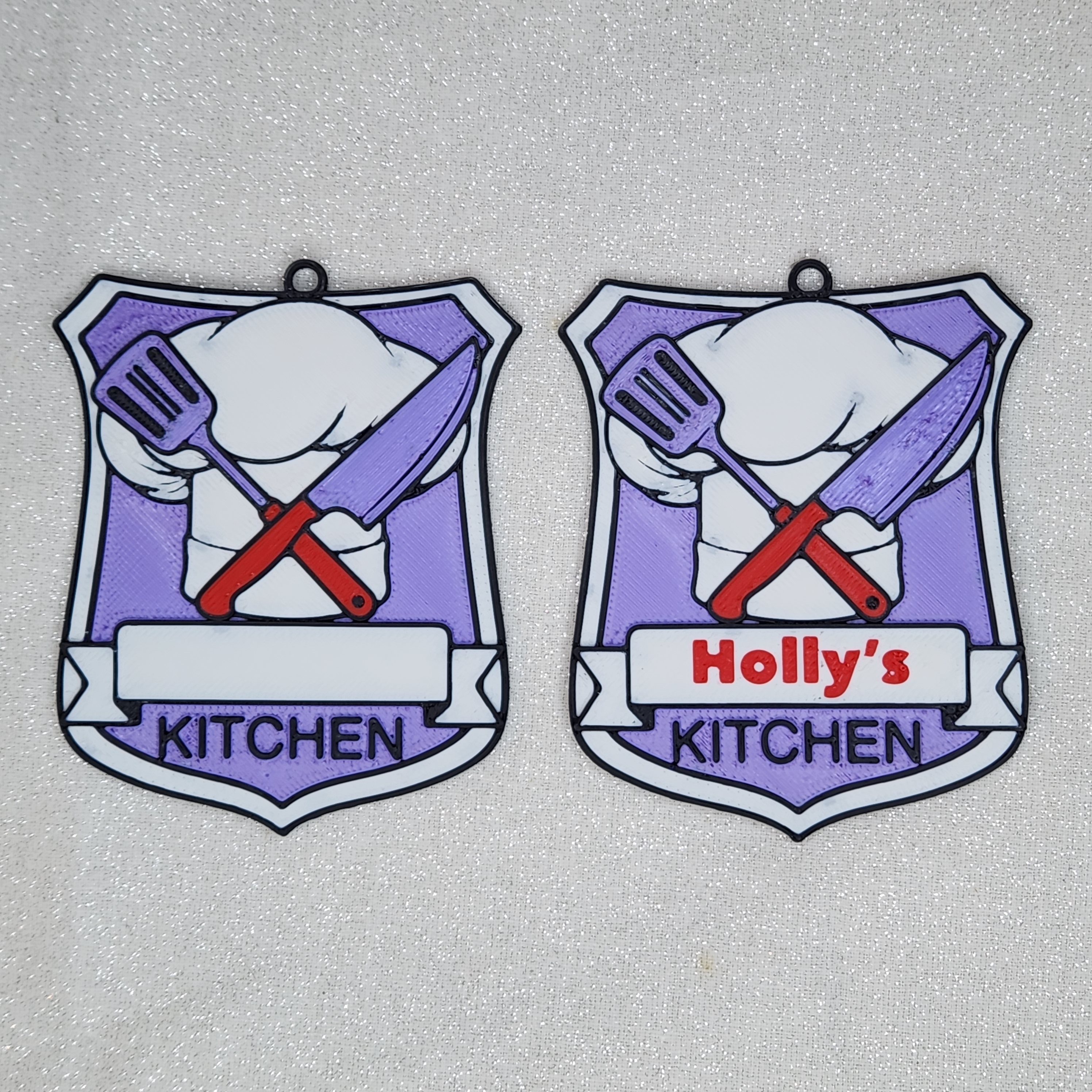 Kitchen Decor Sign Blank Customizable Name