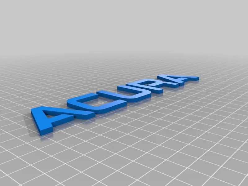 Acura Logo Text by Qwiktune | Download free STL model | Printables.com