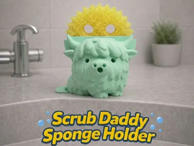 Skye the Highland Cow Scrub Daddy Holder
