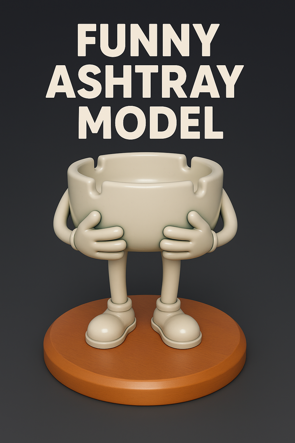Funny Character Ashtray with Arms and Legs