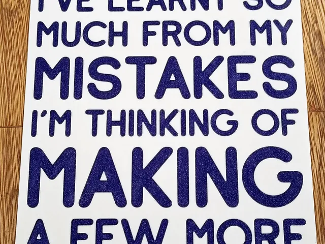 Funny sign - "I've learnt so much from my mistakes I'm thinking of making a few more"