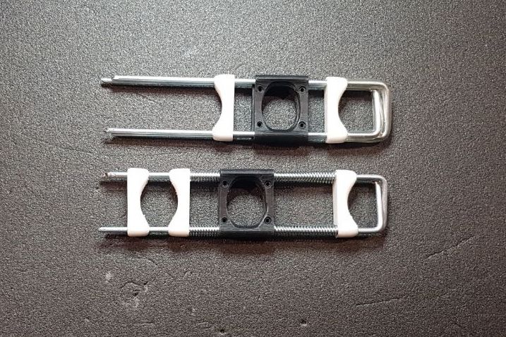 Bowden cable controls dual slider
