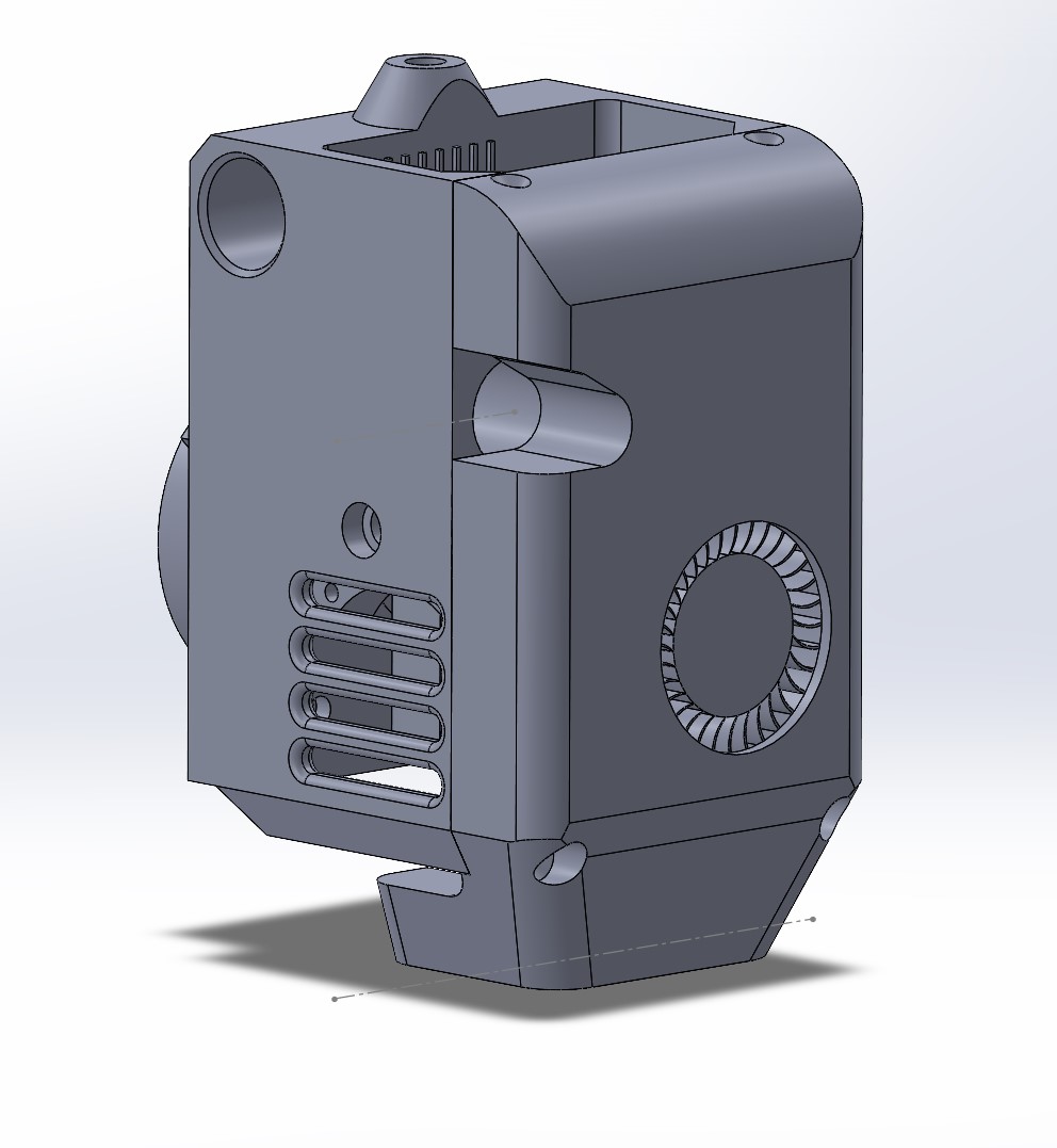 Compact direct extruder for Ultimaker 2 Plastmaska