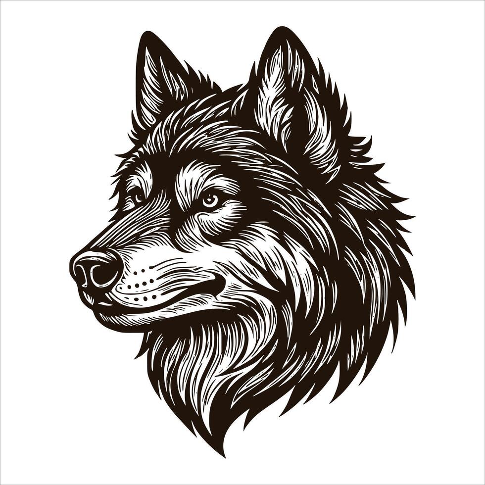 Lunar Wolf – Stylized Geometric Wolf Head (3D Printable Sculpture)