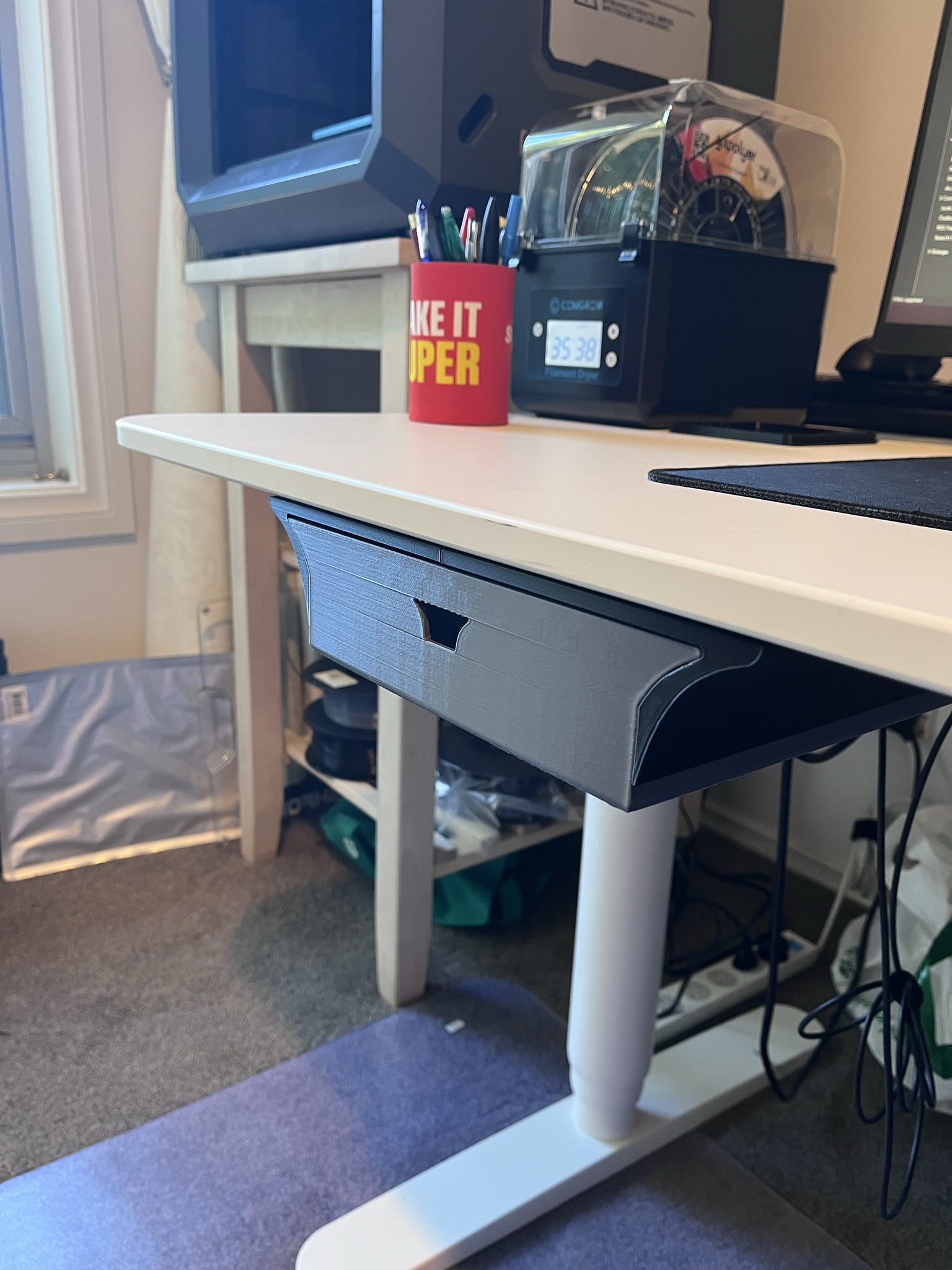 Storage Drawer Under Desk By ShapeMaven Download Free STL Model 