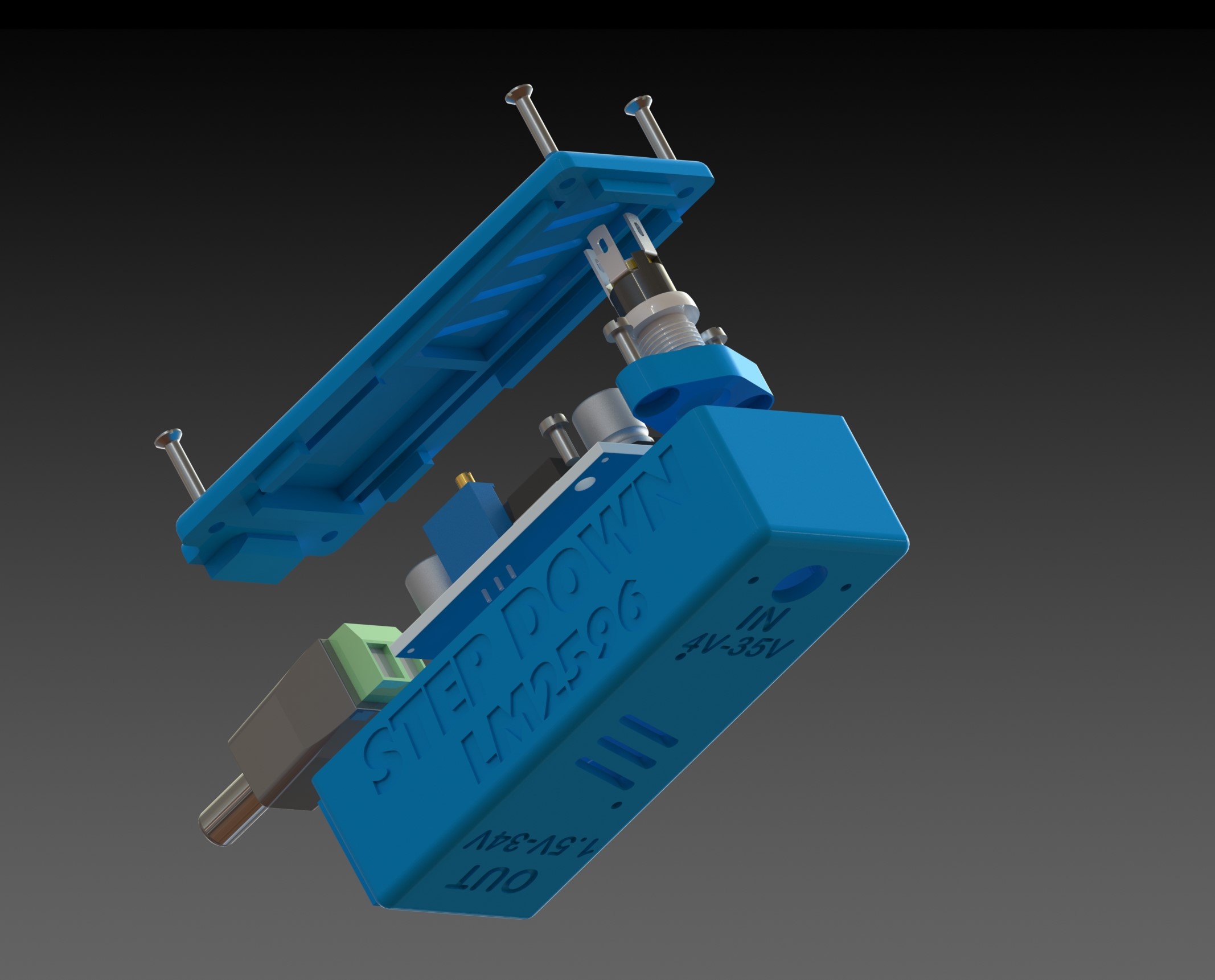 Case LM2596 short by NERDCORNER | Download free STL model | Printables.com