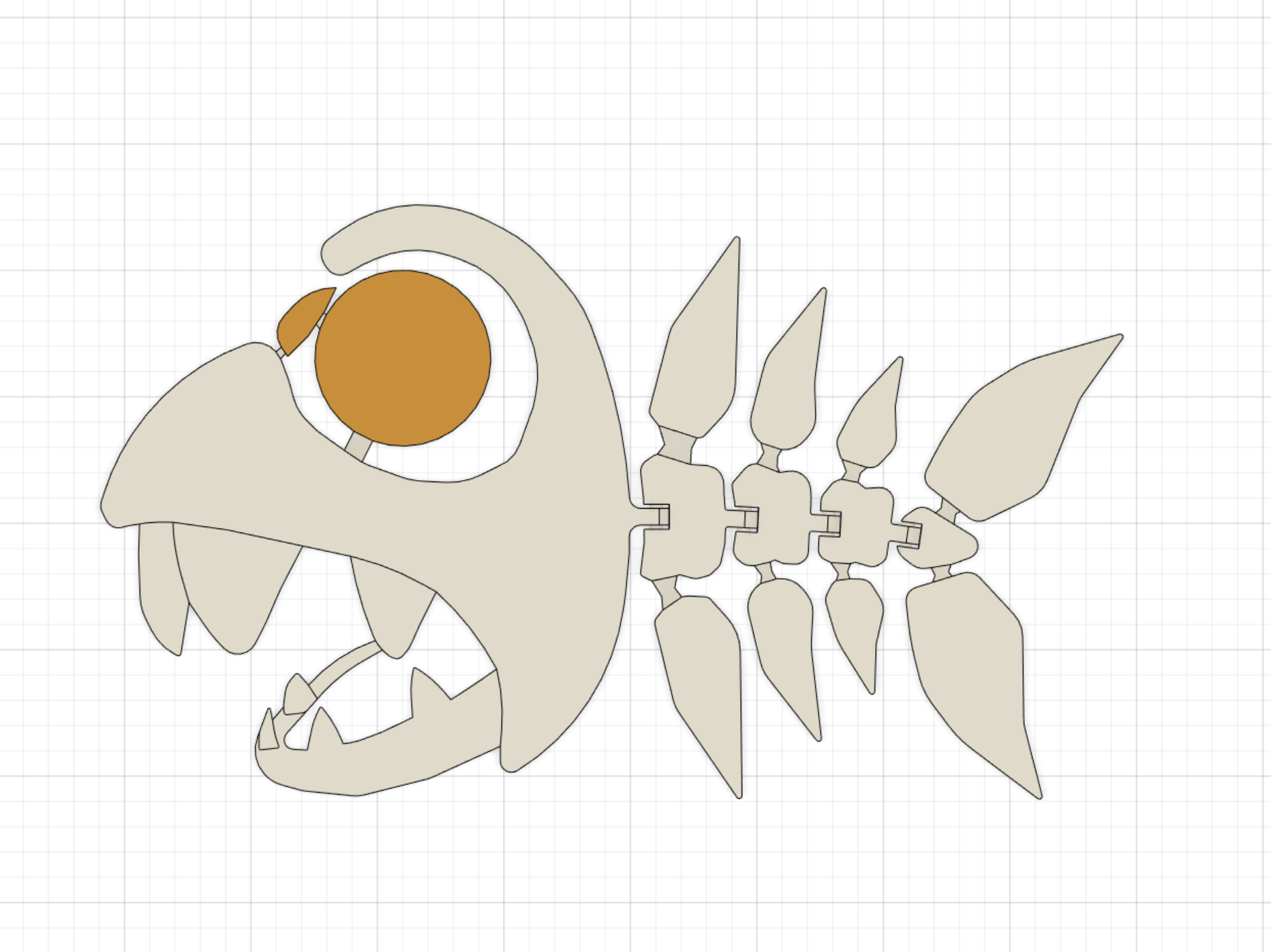 Miniatura 2 do modelo 3D Fish Bone Flexi