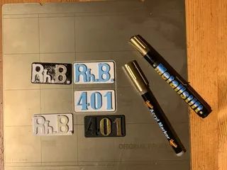 Locomotive number plates