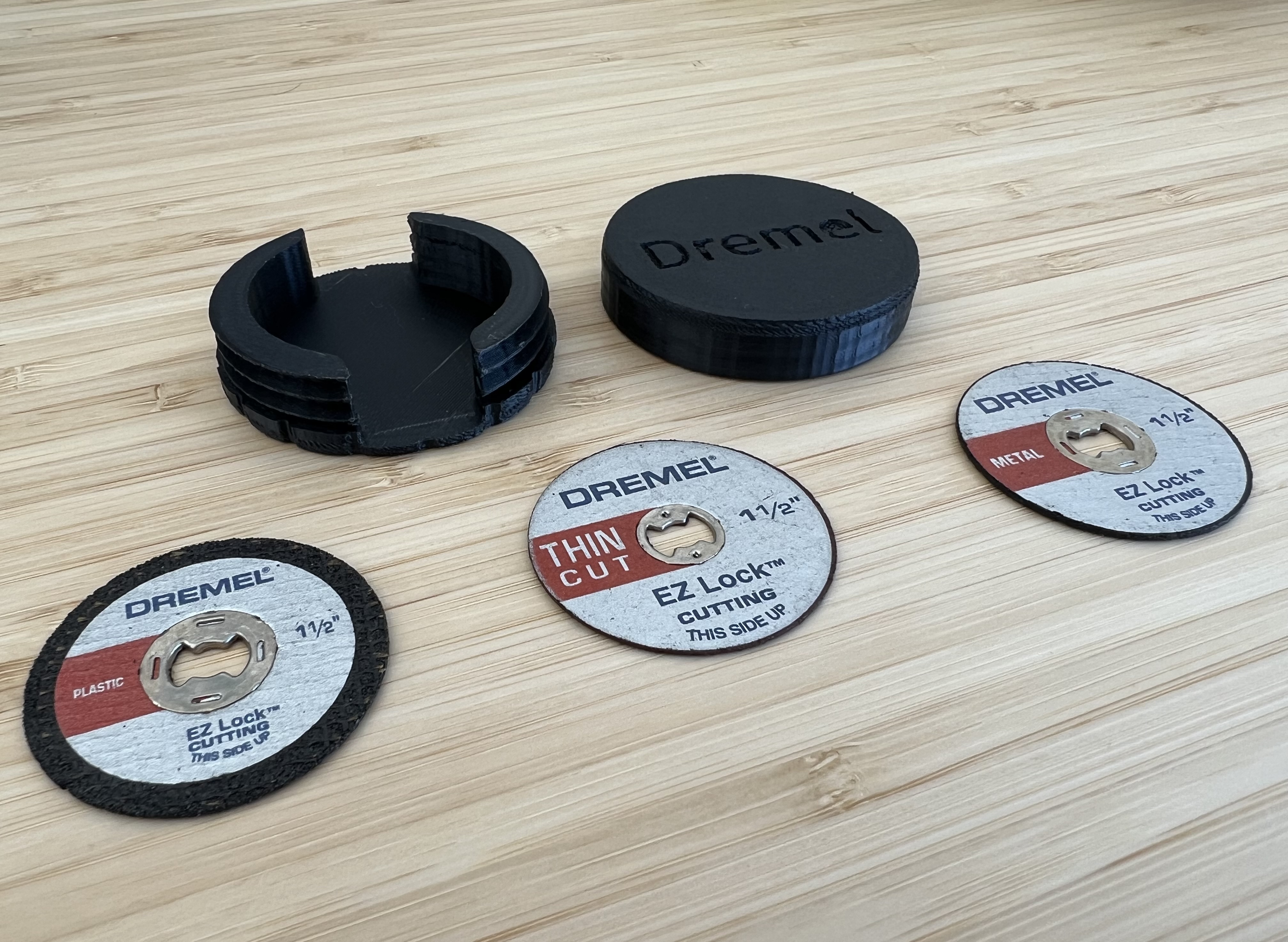 Screw On Dremel Cutting Disk Container