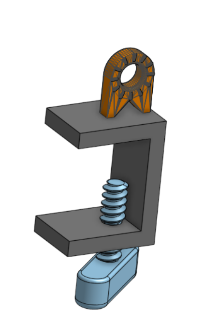desk clamp for articulating arm.