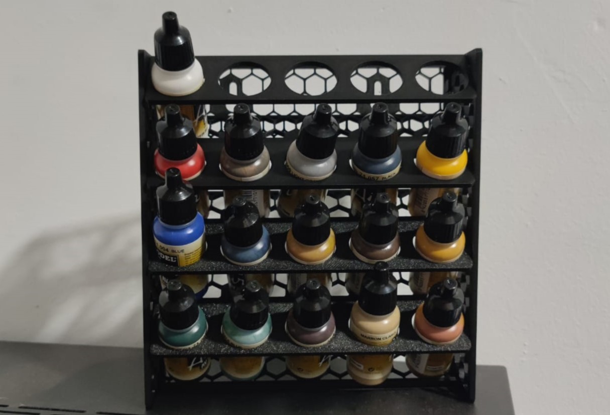 Hobby Paint Rack + Wall Mount by Leonardo Caero