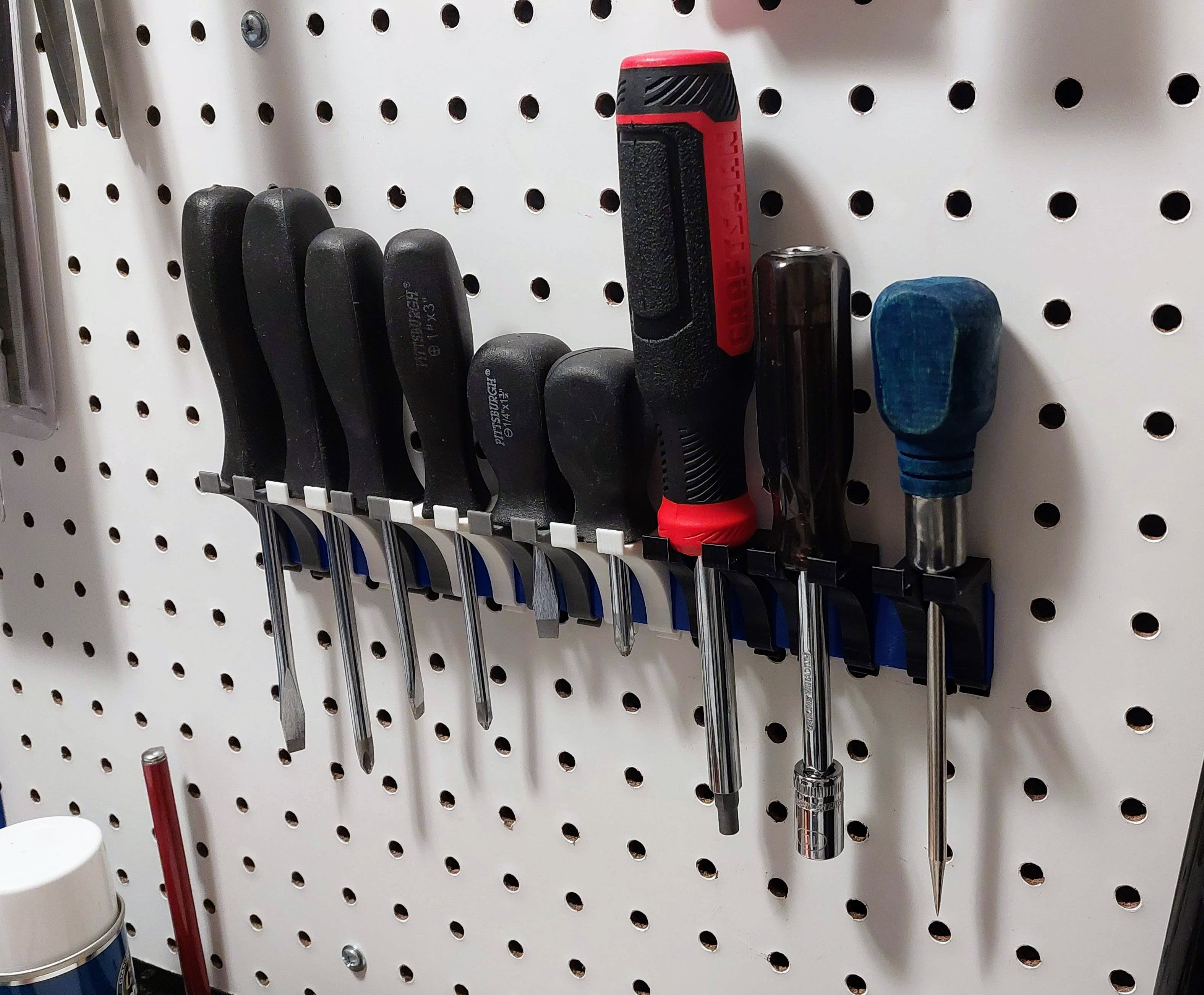 Pegboard Screwdriver Holder - Modular Screw and Rail - Remix by ...