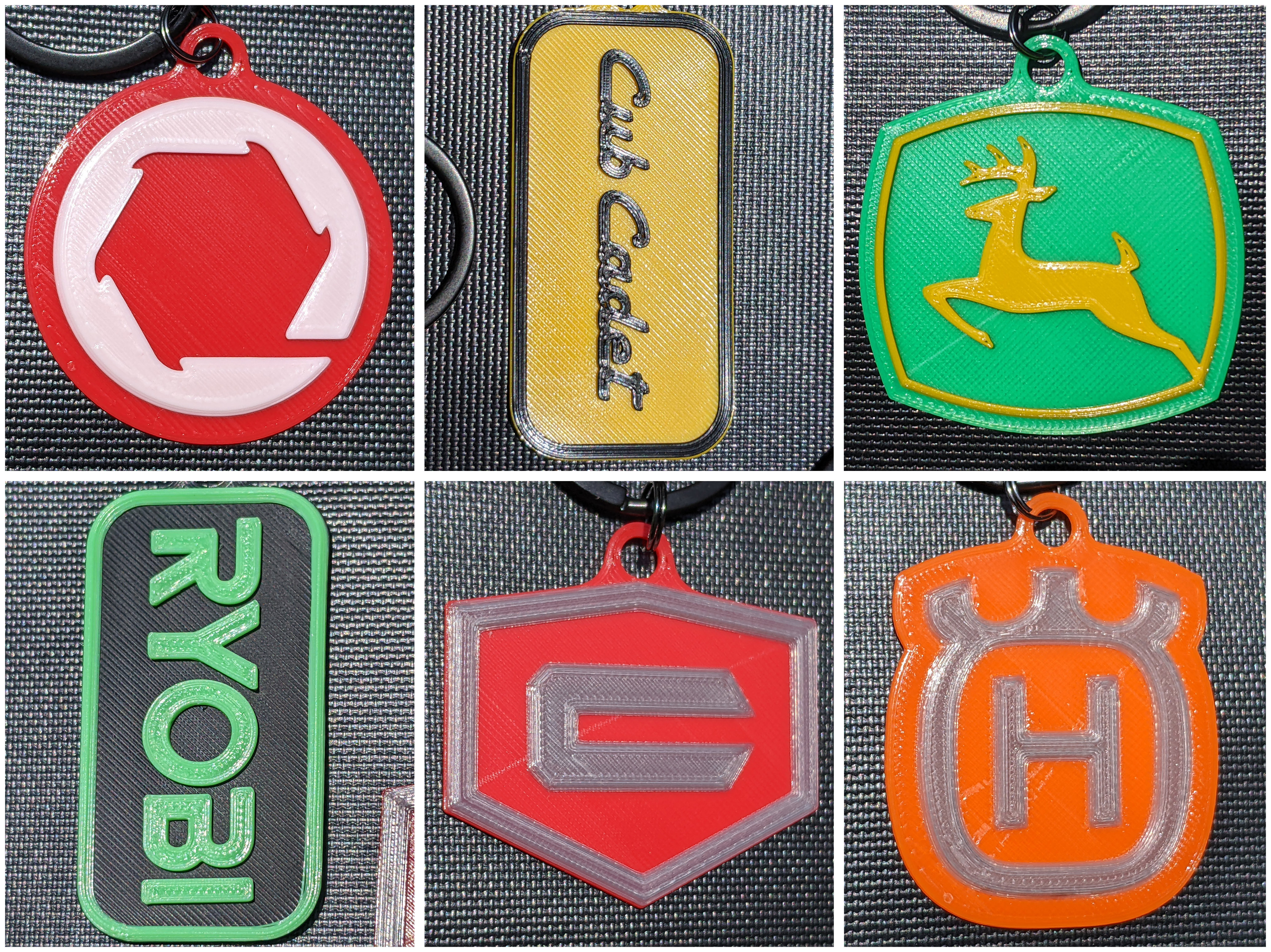 Lawn Mower Brand Emblem Keychains