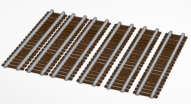 Set of 6 train tracks