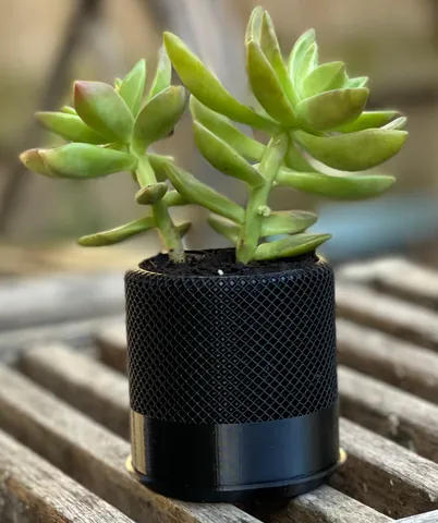 Waffled Knurled Plant Pot suits all types of plants with optional saucer and drain holes.