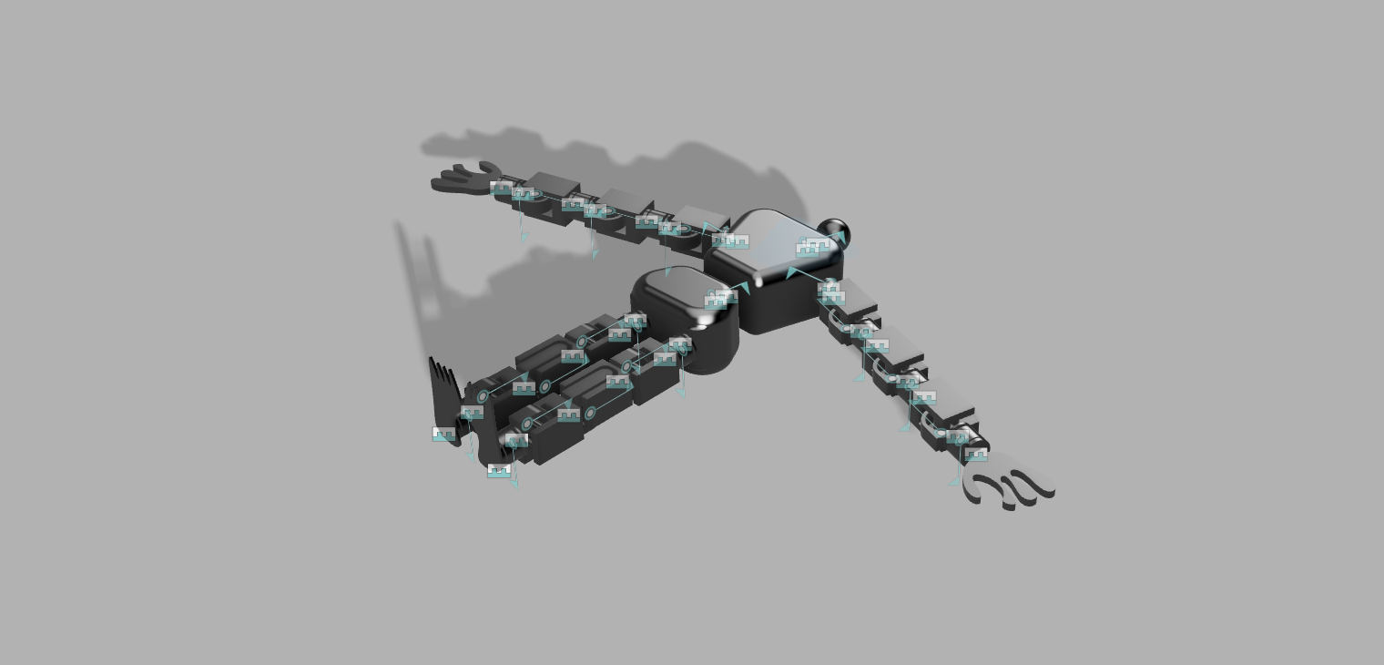 Humanoid biological joint skeleton — miniatura 3