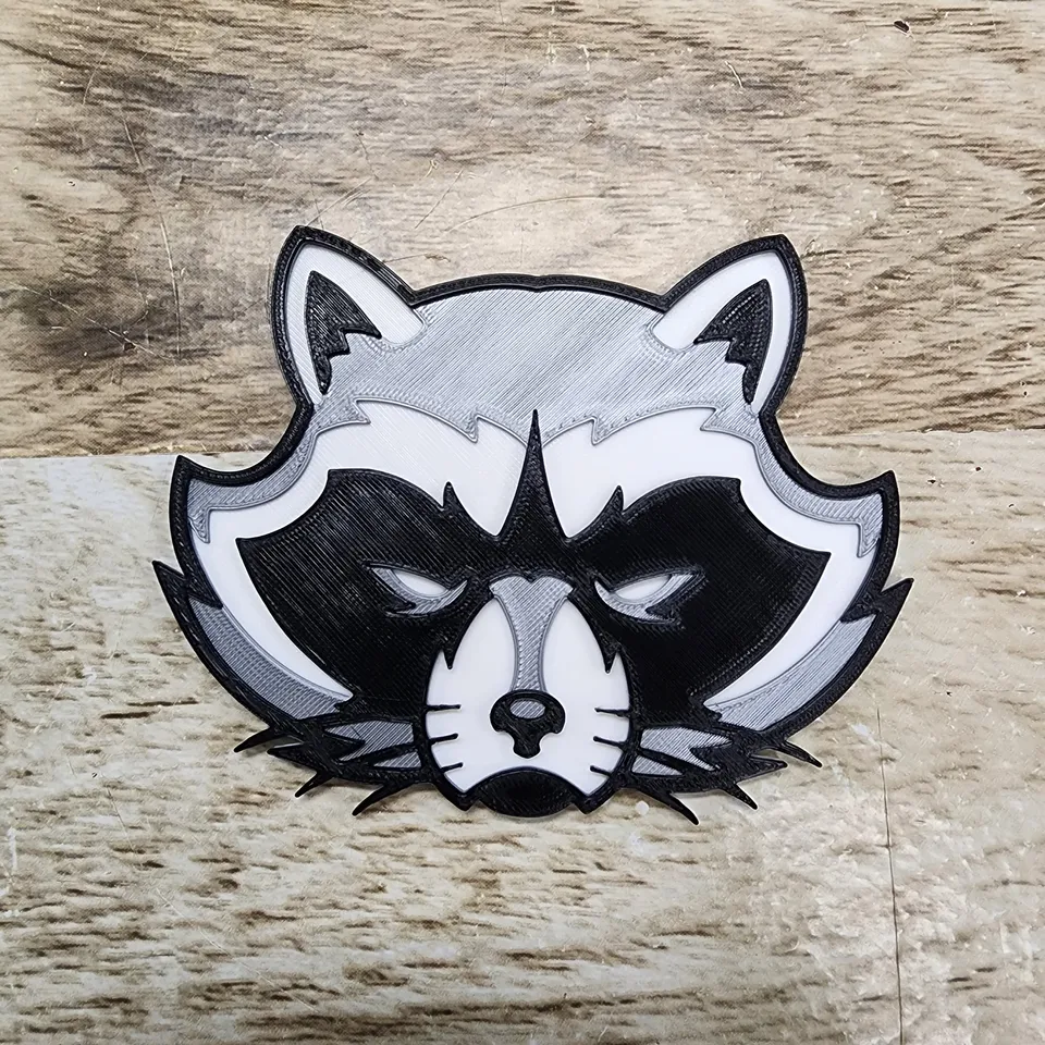 Raccoon 2D plate by gabhalling | Download free STL model | Printables.com