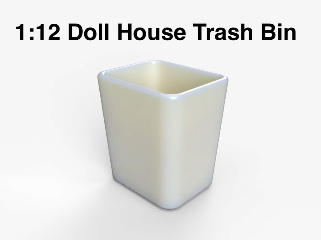 1:12 Doll House Kitchen Trash Bin